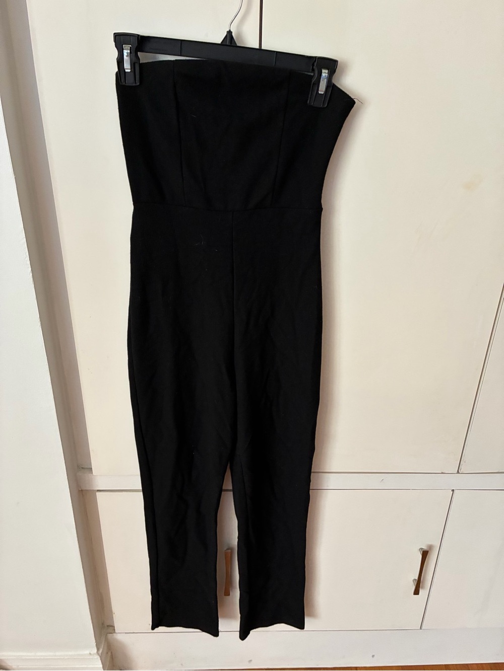 Urban Outfitters Black Strapless Slim Jumpsuit